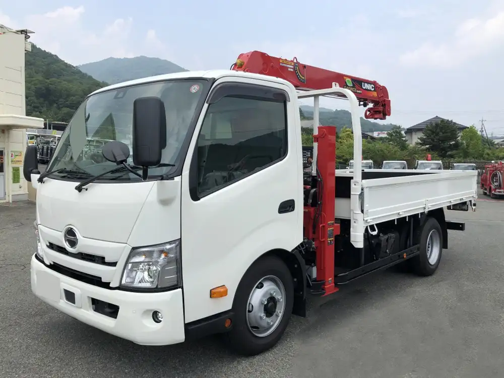 日野 デュトロ 小型 車両重機運搬 4段クレーン ラジコン の中古トラック【車両No.197130】