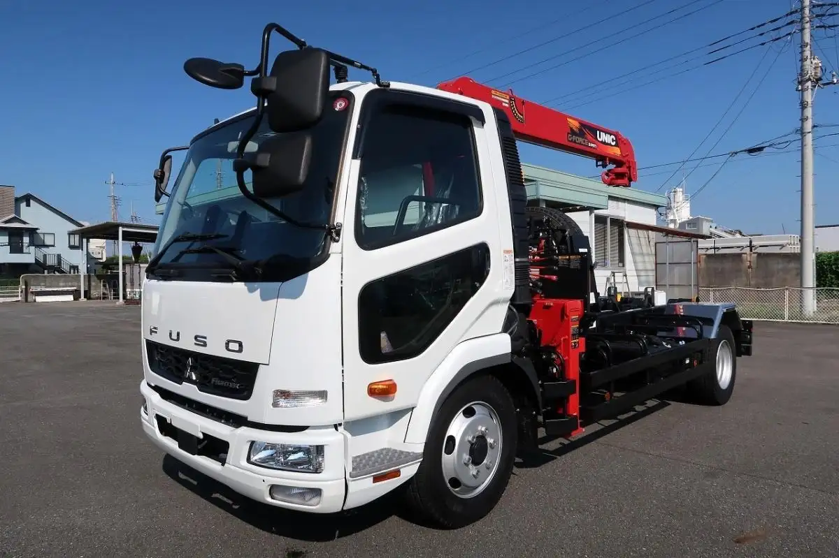 三菱 ファイター 中型/増トン アームロール クレーン付き ツインホイスト の中古トラック【車両No.197603】