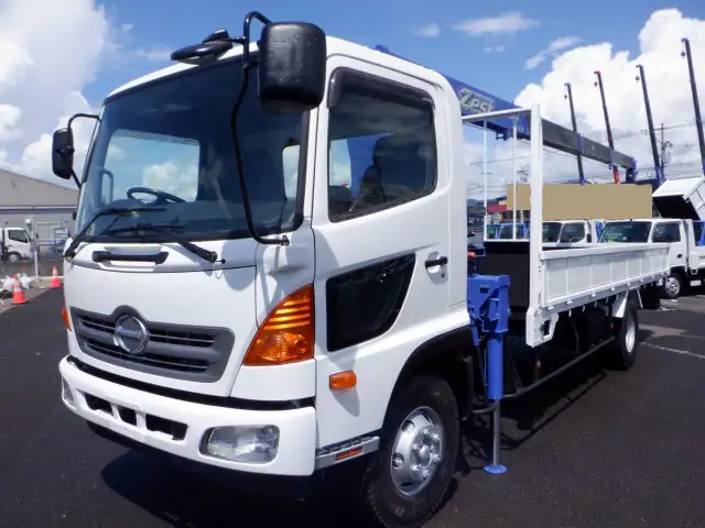 日野 レンジャー 中型/増トン クレーン付 床鉄板 4段 の中古トラック【車両No.198571】