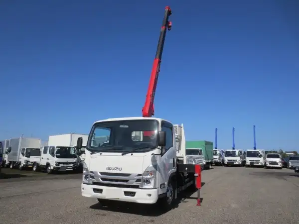 いすゞ エルフ 小型 クレーン付 床鉄板 3段 の中古トラック【車両No.199424】
