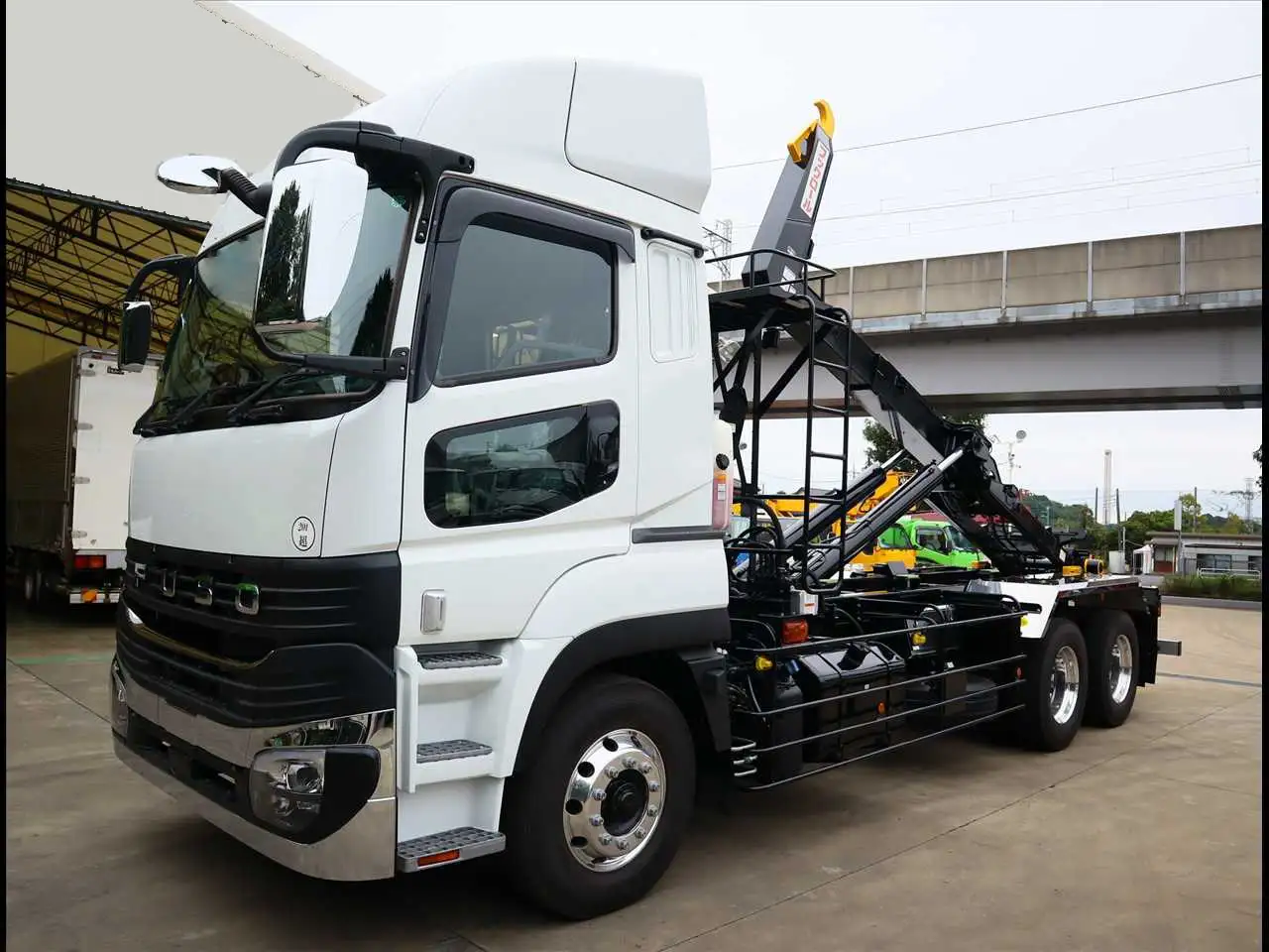 三菱 スーパーグレート 大型 アームロール ハイルーフ ツインホイスト の中古トラック【車両No.199501】