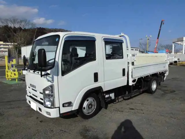 いすゞ エルフ 小型 平ボディ Wキャブ パワーゲート の中古トラック【車両No.93230】